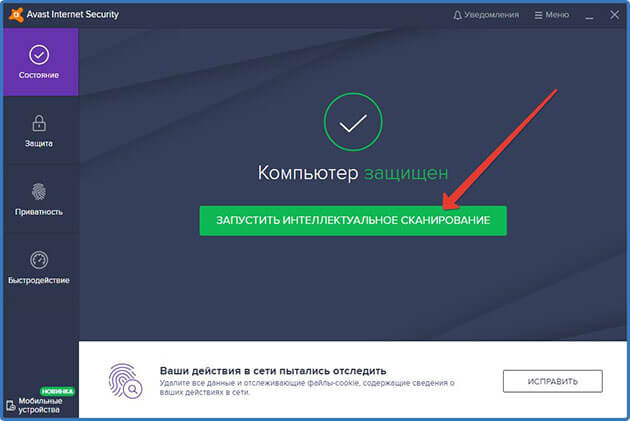 avast zapusk skanirovaniya